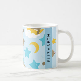 Patroon van Beren, teddyberen, sterren, Jouw naam Koffiemok
