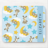 Patroon van Beren, teddyberen, sterren, Jouw naam Muismat (Voorkant)