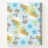 Patroon van Beren, teddyberen, sterren, Jouw naam Notitieboek (Achterkant)