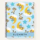 Patroon van Beren, teddyberen, sterren, Jouw naam Notitieboek (Voorkant)