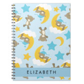 Patroon van Beren, teddyberen, sterren, Jouw naam Notitieboek (Voorkant)