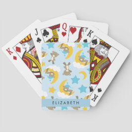 Patroon van Beren, teddyberen, sterren, Jouw naam Pokerkaarten