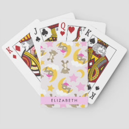 Patroon van Beren, teddyberen, sterren, Jouw naam Pokerkaarten