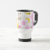 Patroon van Beren, teddyberen, sterren, Jouw naam Reisbeker (Voorkant rechts)