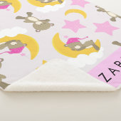 Patroon van Beren, teddyberen, sterren, Jouw naam Sherpa Deken (3/4)