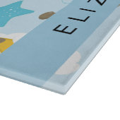 Patroon van Beren, teddyberen, sterren, Jouw naam Snijplank (Hoek)