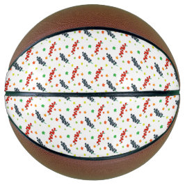 Patroon van bessen, rode bes, blauwe bes, fruit basketbal