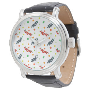 Patroon van bessen, rode bes, blauwe bes, fruit horloge