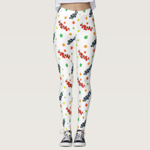 Patroon van bessen, rode bes, blauwe bes, fruit leggings