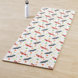Patroon van bessen, rode bes, blauwe bes, fruit yogamat