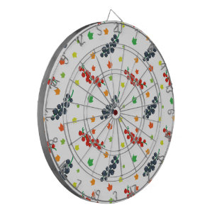 Patroon van bessen, rode bes, bosbes, fruit dartbord