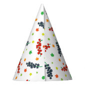 Patroon van bessen, rode bes, bosbes, fruit feesthoedjes (Achterkant)