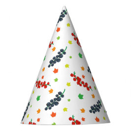 Patroon van bessen, rode bes, bosbes, fruit feesthoedjes