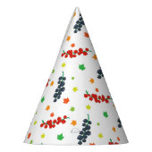 Patroon van bessen, rode bes, bosbes, fruit feesthoedjes (Links)