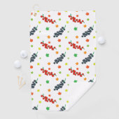 Patroon van bessen, rode bes, bosbes, fruit golfhanddoek (Insitu)