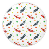 Patroon van bessen, rode bes, bosbes, fruit keramische knop (Voorkant)