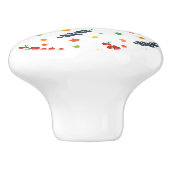 Patroon van bessen, rode bes, bosbes, fruit keramische knop (Zijkant)