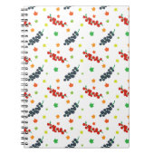 Patroon van bessen, rode bes, bosbes, fruit notitieboek (Voorkant)
