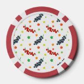 Patroon van bessen, rode bes, bosbes, fruit poker chips (Achterkant)