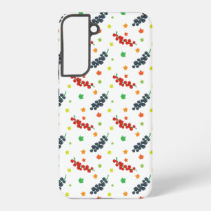 Patroon van bessen, rode bes, bosbes, fruit samsung galaxy hoesje