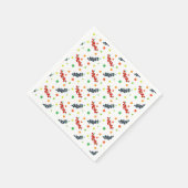 Patroon van bessen, rode bes, bosbes, fruit servet (Hoek)