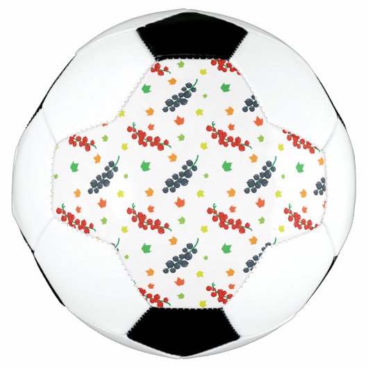 Patroon van bessen, rode bes, bosbes, fruit voetbal (Voorkant)