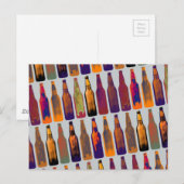 Patroon van BIER flessen Briefkaart (Voorkant / Achterkant)