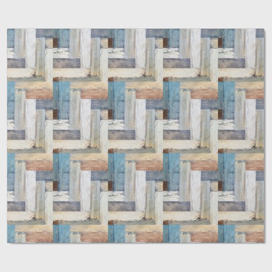 patroon van bijtend hout cadeaupapier (Vlak)