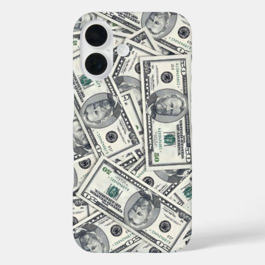 Patroon van biljetten van vijftig dollar Case-Mate iPhone case (Achterkant)