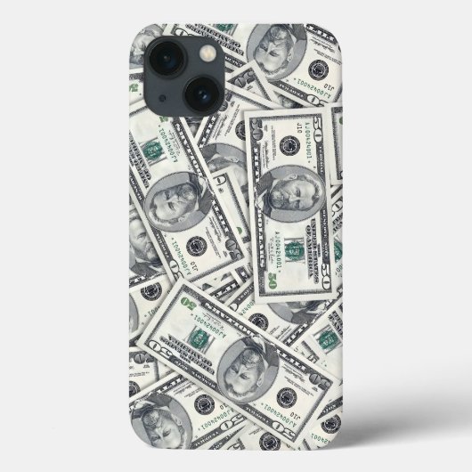 Patroon van biljetten van vijftig dollar Case-Mate iPhone case (Achterkant)