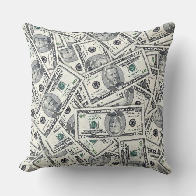 Patroon van biljetten van vijftig dollar kussen (Voorkant)