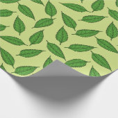 Patroon van bladeren, bladpatroon, voorjaarsblader cadeaupapier (Hoek)