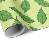 Patroon van bladeren, bladpatroon, voorjaarsblader cadeaupapier (Rol Hoek)