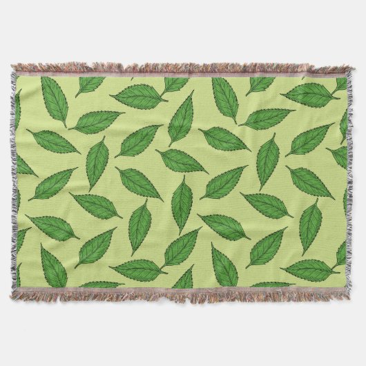 Patroon van bladeren, bladpatroon, voorjaarsblader deken (Voorkant)