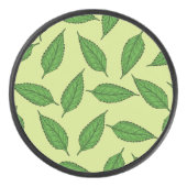 Patroon van bladeren, bladpatroon, voorjaarsblader hockey puck (Voorkant)