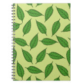 Patroon van bladeren, bladpatroon, voorjaarsblader notitieboek (Voorkant)