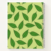 Patroon van bladeren, bladpatroon, voorjaarsblader notitieboek (Achterkant)