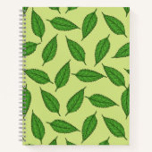 Patroon van bladeren, bladpatroon, voorjaarsblader notitieboek (Voorkant)