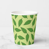 Patroon van bladeren, bladpatroon, voorjaarsblader papieren bekers (Voorkant)