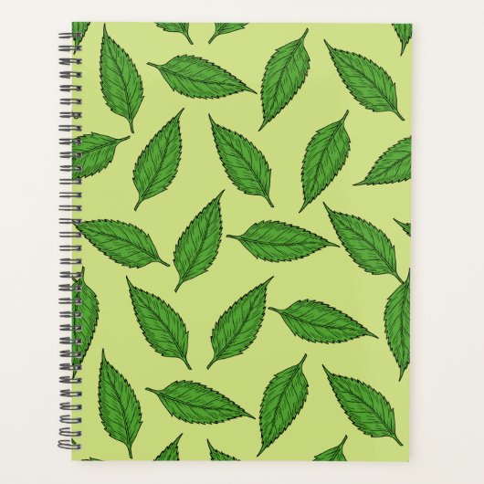 Patroon van bladeren, bladpatroon, voorjaarsblader planner (Voorkant)