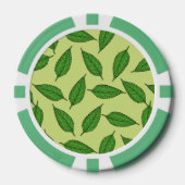 Patroon van bladeren, bladpatroon, voorjaarsblader poker chips (Voorkant)