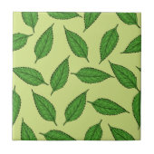 Patroon van bladeren, bladpatroon, voorjaarsblader tegeltje (Voorkant)
