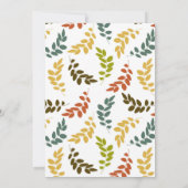 patroon van bladeren, kleurrijke bladeren, Baby sh Kaart (Achterkant)