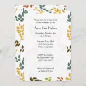 patroon van bladeren, kleurrijke bladeren, Baby sh Kaart (Voorkant / Achterkant)