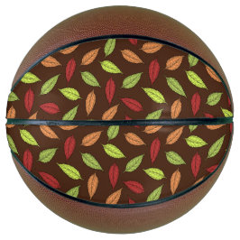 patroon van bladeren, kleurrijke bladeren, herfstb basketbal