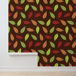 patroon van bladeren, kleurrijke bladeren, herfstb behang