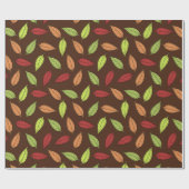 patroon van bladeren, kleurrijke bladeren, herfstb cadeaupapier (Vlak)