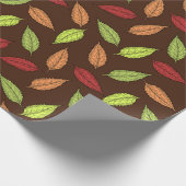 patroon van bladeren, kleurrijke bladeren, herfstb cadeaupapier (Hoek)