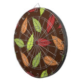 patroon van bladeren, kleurrijke bladeren, herfstb dartbord (Voorkant Rechts)