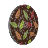 patroon van bladeren, kleurrijke bladeren, herfstb dartbord (Voorkant Links)